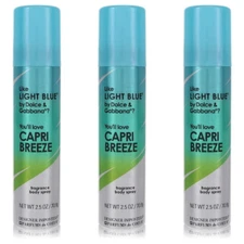 3X Designer Imposters Capri Breeze Body Spray 2.5 oz Parfums De Coeur for Women