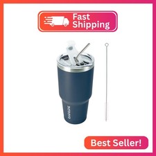 BJPKPK 30 oz Tumbler with Lid and Straw Stainless Steel Double Wall Vacuum Insul