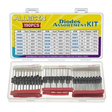 ALLECIN 20Values Diodes Kit 1N4001 1N4002 1N4003 1N4004 1N4005 1N4006 1N4007 ...