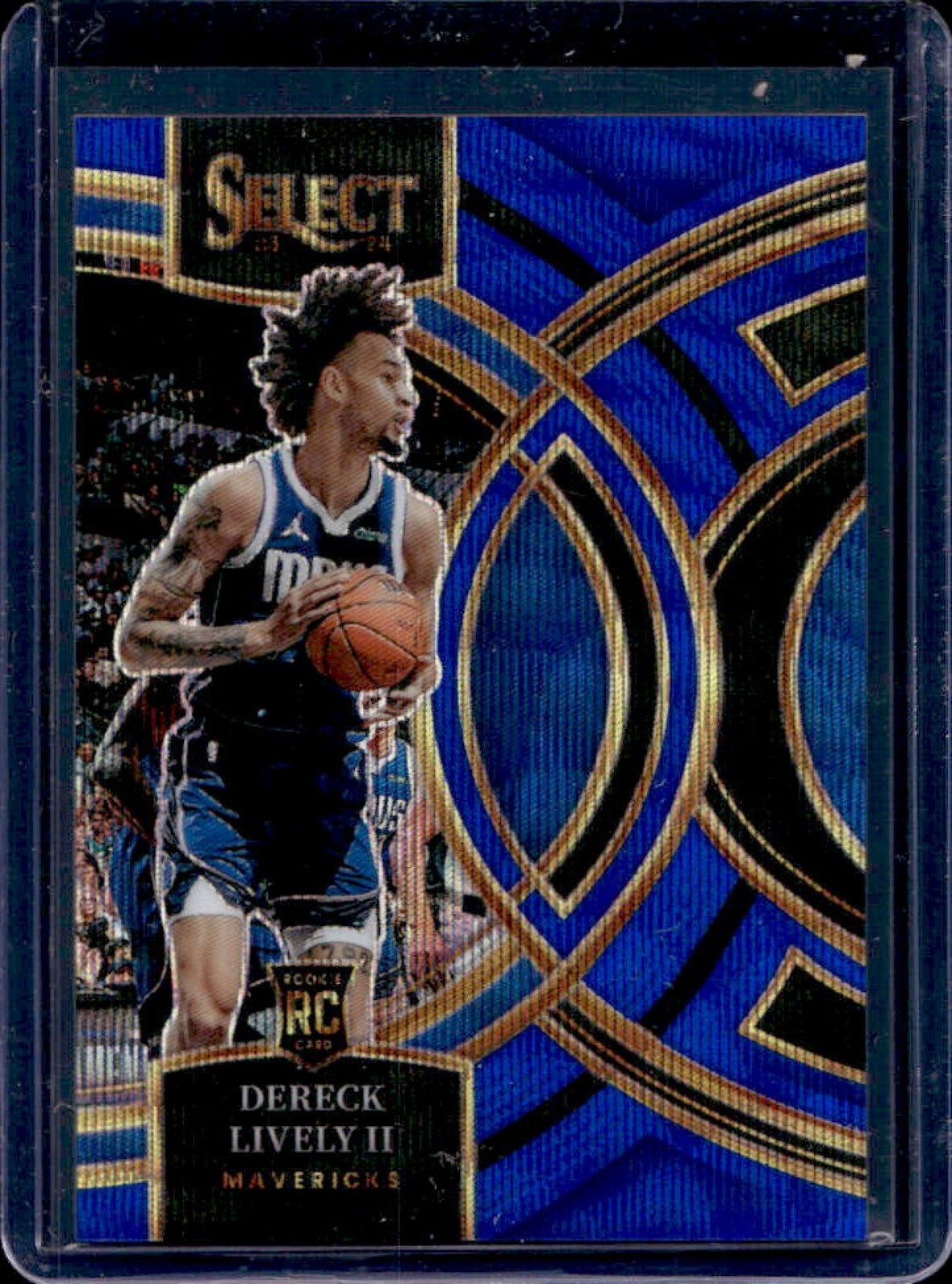 2023-24 Panini Select Dereck Lively II RC Blue Wave Prizm Premier Level #/75