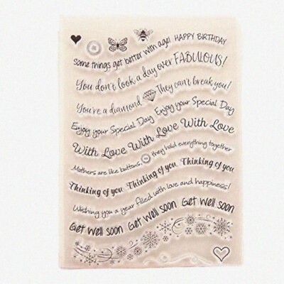 Get Well Soon Sentiment Rubber Stamp