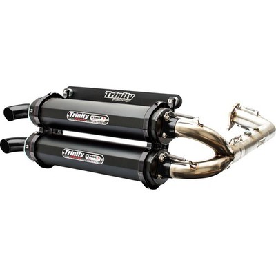 Trinity Racing Stage 5 Dual Exhaust - Cerakote Black for Polaris TR-4153D-C2