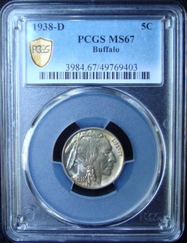 1938-D Buffalo Nickel - PCGS MS 67 - Gold Shield