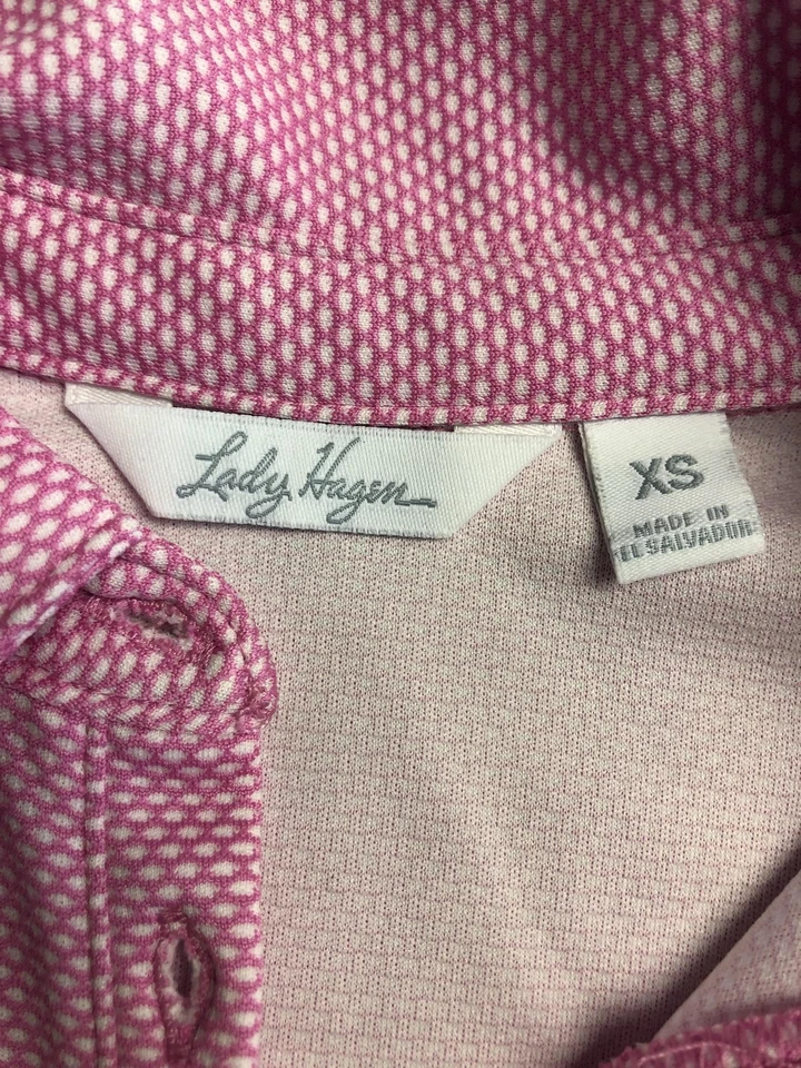 Lady Hagen Polo 衫女式 XS 图案高尔夫网球表演运动上衣 — 第 2/4 张图片
