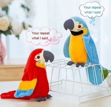 Talking Parrot Electric Plush Parrot Toy Speaking Record Repeats Waving Wings