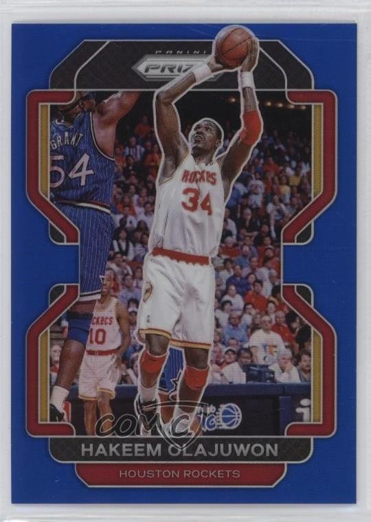 2021-22 Panini Prizm Blue Prizm 94/199 Hakeem Olajuwon #265 HOF 1j5e