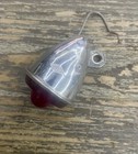 Vintage Metal Bicycle Tail Light, Red Lens Silver Housing, Incandescent — photo 3