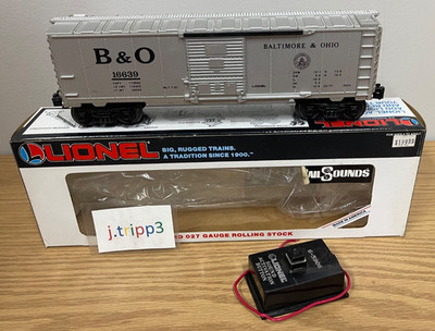Lionel 6-16639 Baltimore & Ohio B&O Steam Railsounds O Gauge Boxcar Train Sounds