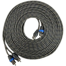 Sky High Car Audio 2 Channel Twisted 20 ft RCA Cables Coated 20' OFC