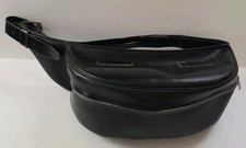 Leather Ski Fanny Chest Bag Black Meiss Switzerland Vintage
