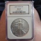 2005 SILVER Eagle, NGC MS69