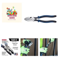 Side Cutter Linemans Pliers, , High Leverage, 9-Inch, Streamlined Design, Col...