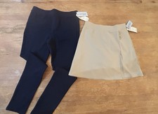 2 NWTUniform Bottoms Cat  Jack New Girls School Pants Skort Navy Khaki Sz 14 