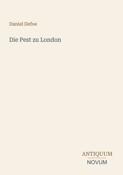 Daniel Defoe | Die Pest Zu London | Taschenbuch | Deutsch (2026) | 108 S.-image