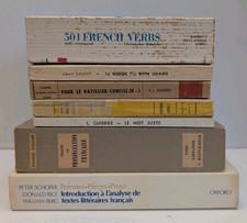 Vintage Learn French Verbs & Lit Analysis Lot...