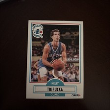1990-91 Fleer - Kelly Tripucka #21 Black Line Under Biographical Information