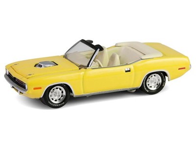 ホビーラジコン 1970cuda 1970 PLYMOUTH 'CUDA CONVERTIBLE YELLOW 1/64 DIECAST MODEL BY