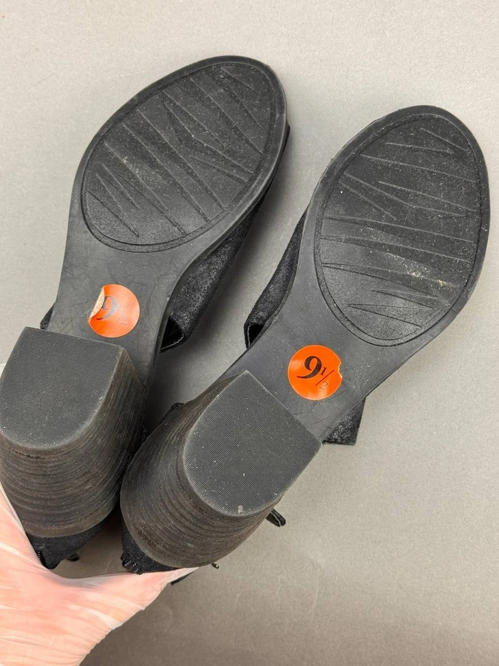 Carlos by Carlos Santana Mujer Zapatos Della Peep Toe Botines Negro Cremallera 9.5 Foto 4 de 4