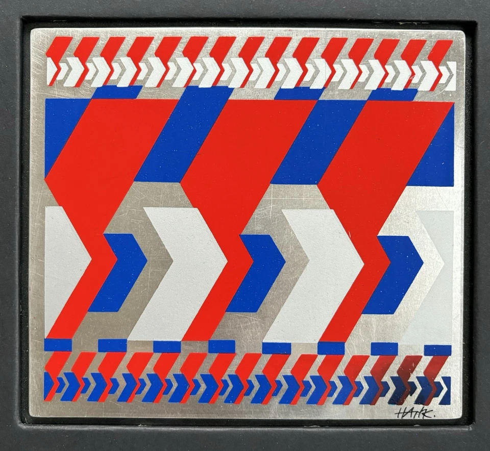 Otto Herbert Hajek Sérigraphie Aluminium 1978 Op art Cinétique Constructivisme - Photo 2/4