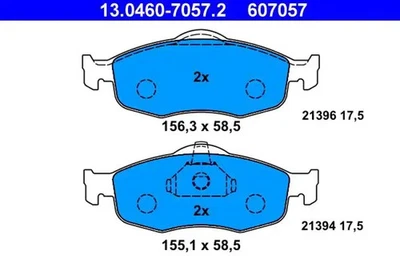 Plaquettes de frein 13.0460-7057.2 ATE pour FORD COUGAR MONDEO I MONDEO II - Photo 1/4