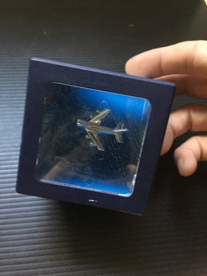 Fascinations TN7111 Art Bank Cube: Floating Airplane Illusion Coin Bank Cube