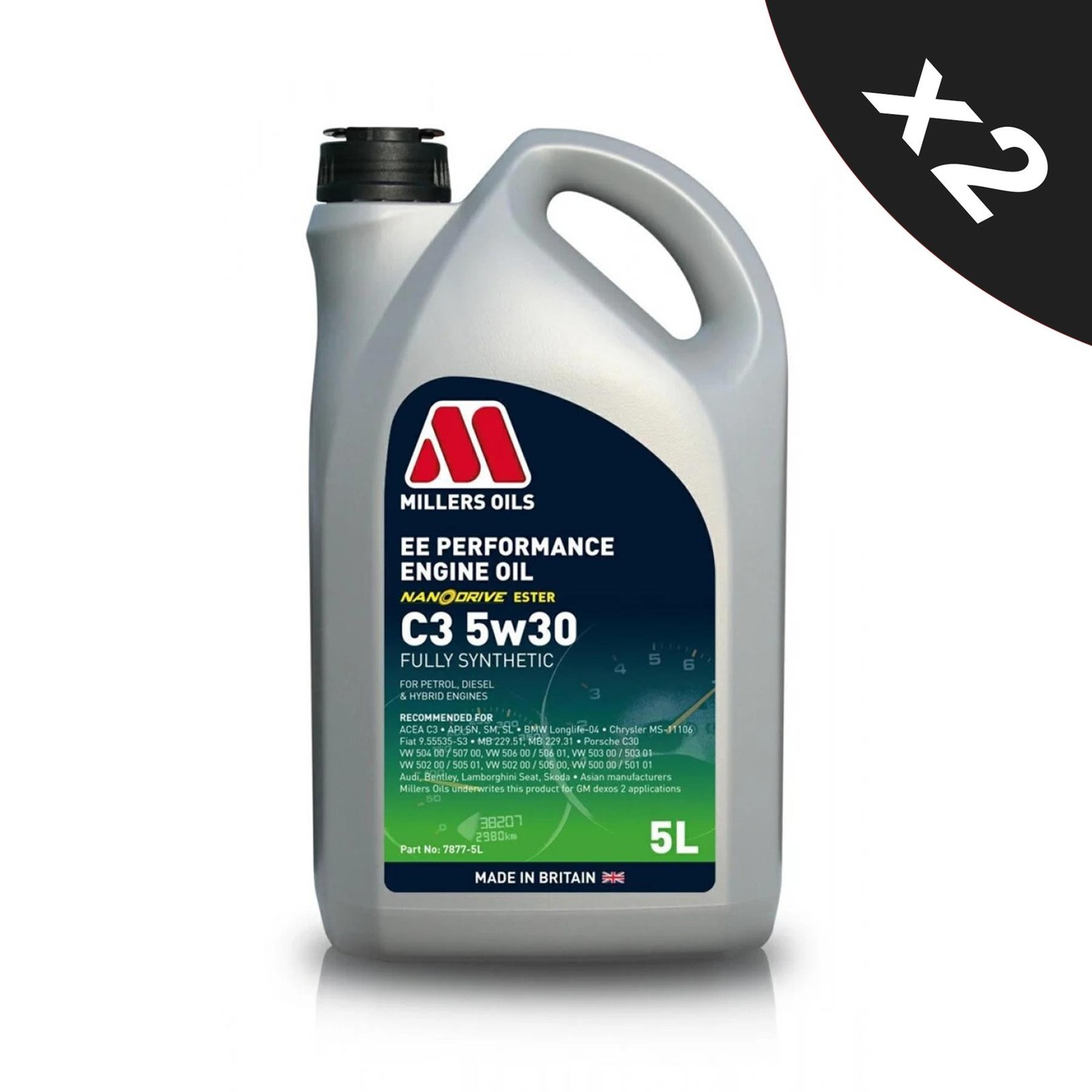 Millers Oils EE Performance C3 5w-30 5w30 Fully Synthetic Engine Oil 2x5L