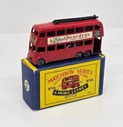 Matchbox Lesney – 56a   London Trolley Bus   1958    (ID#598)   BLACK POLES