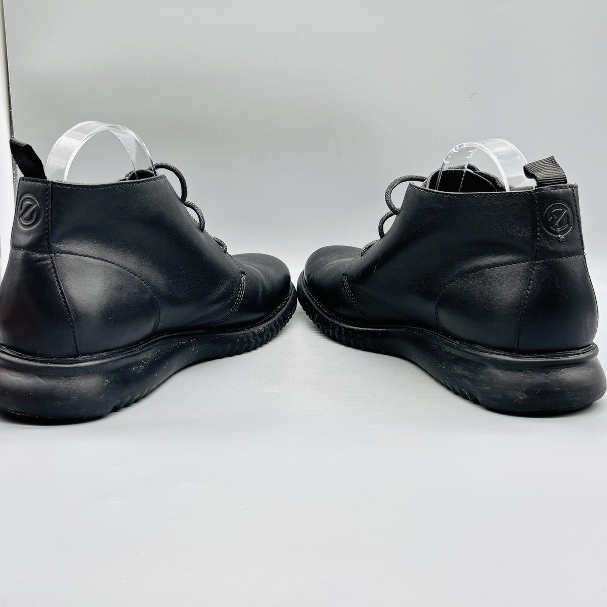 Cole Haan Boots Mens 11.5 Black Leather Zerogrand Chukka Ankle Lace Up Casual Cole Haan ZeroGrand Mens Size 11.5 Black Leather Plain Toe  main image 4