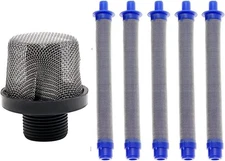 1pcs 288716 3/4-Inch Inlet Strainer Thread &5pcs 288749 Airless Spray Black 