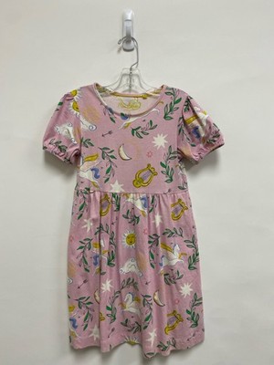 Mini Boden SIZE 7/8 Pink Green/Multi Assorted Print Girl's Dress | eBay