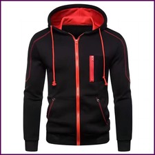 2025 New Men's Hoodie Jacket Streetwear Long Sleeve Sweatshirts Zipper Hooded
