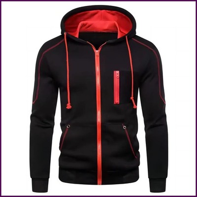 2025 New Men's Hoodie Jacket Streetwear Long Sleeve Sweatshirts Zipper Hooded