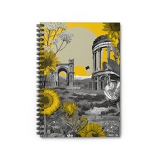 Artistic Ruins Spiral Notebook - Nature Inspired, Vintage Vibe, Writing