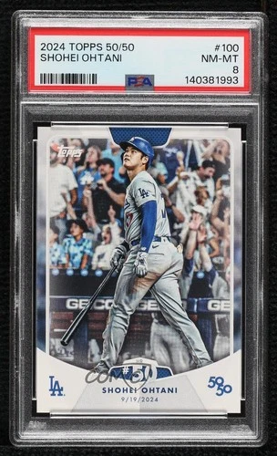 2024 Topps 50/50: Shohei Ohtani #100 PSA 8