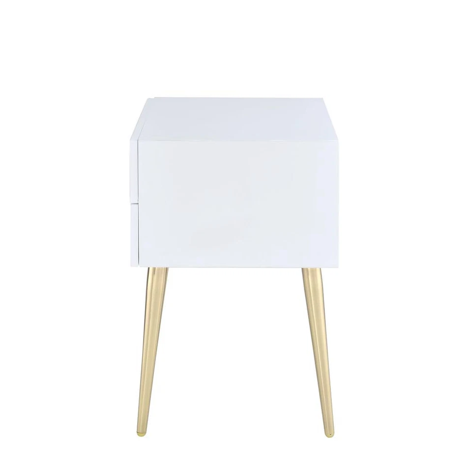 Denvor End Table, Black & Gold - Image 2 of 4