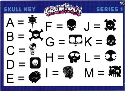 Craniacs 2024 Series 1 Power Key Card