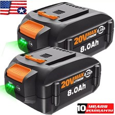 2pack For WORX 20V MAX Extend 8.0Ah Lithium Battery 20 Volt WA3520 WA3525 WA3575
