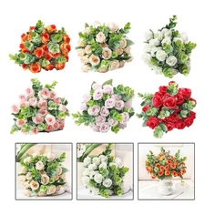 Exquisite Artificial Flowers Bouquet for Wedding Home Decor Simulated Roses