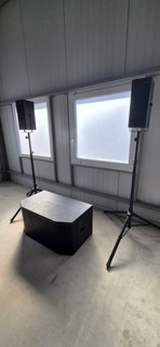 Line Array Pa Anlage mit kräftigem Bose RMS 215 Sub und Audio Performance Sat
