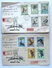 lot of 2 Hungary Circus FDC 1965 Registered Mail - to Buffalo NY USA Special D