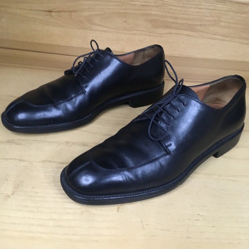 ZAPATOS DERBY SALVATORE FERRAGAMO NORUEGOS PUNTA DIVIDIDA SUELA DE GOMA 8 D PARA HOMBRE - Imagen 11 de 19
