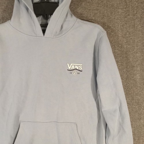 Vans Off The Wall Graphic Hoodie Youth XL Long Sleeve Pullover Cotton Blend Blue - Picture 3 of 17