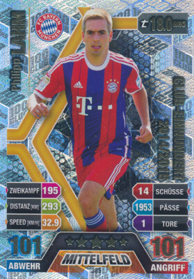 Topps Match Attax 17/18 -  385 - Philipp Lahm- 2014/2015