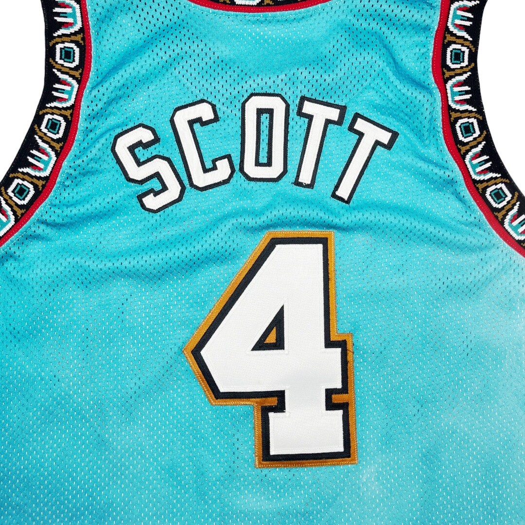 vtg rare vancouver grizzlies #4 scott game worn champion