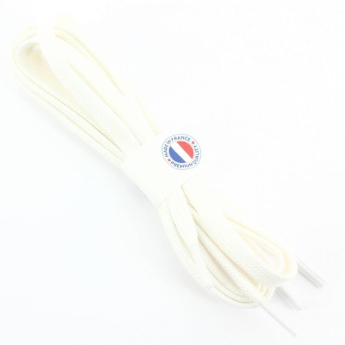 Les Lacets Français. Lacets plats et épais. Sneakers, Coton. Blanc.  -  - Picture 7 of 9