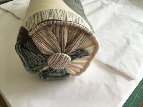 Sanderson fabric Dandelion Clocks Feather Filled Bolster Cushion. STUNNING! New