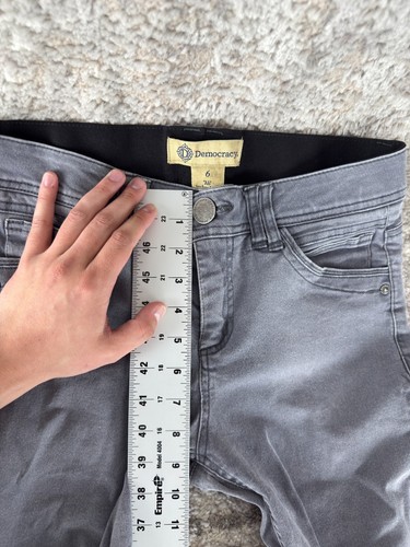 Jeans Democracy AB Technology taglia 6 misto cotone elasticizzato grigio bottoni zip skinny - Foto 5 di 12