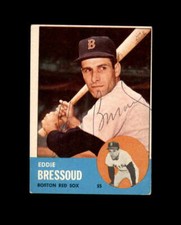 Eddie Bressoud Hand Signed 1963 Topps Boston Red Sox Autograph