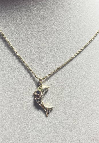 10k Yellow Gold Diamond Dolphin Multi Colors Beautiful 2.21G Dolphin 🐬 Pendant - 第 3/9 張圖片