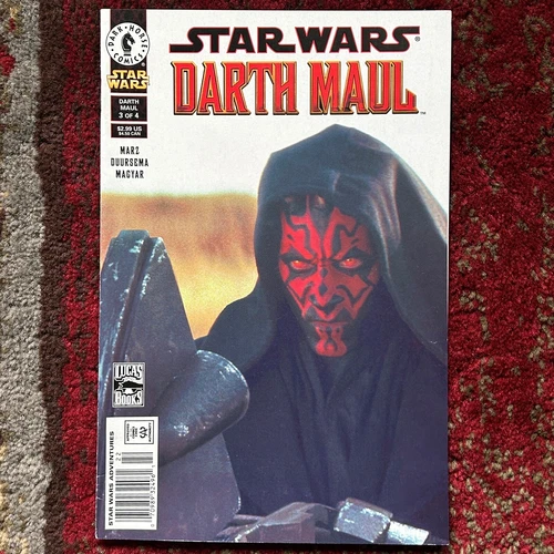 Star Wars Darth Maul #3 + Variant Photo Cover + Key Issue Dark Horse Comics 2000